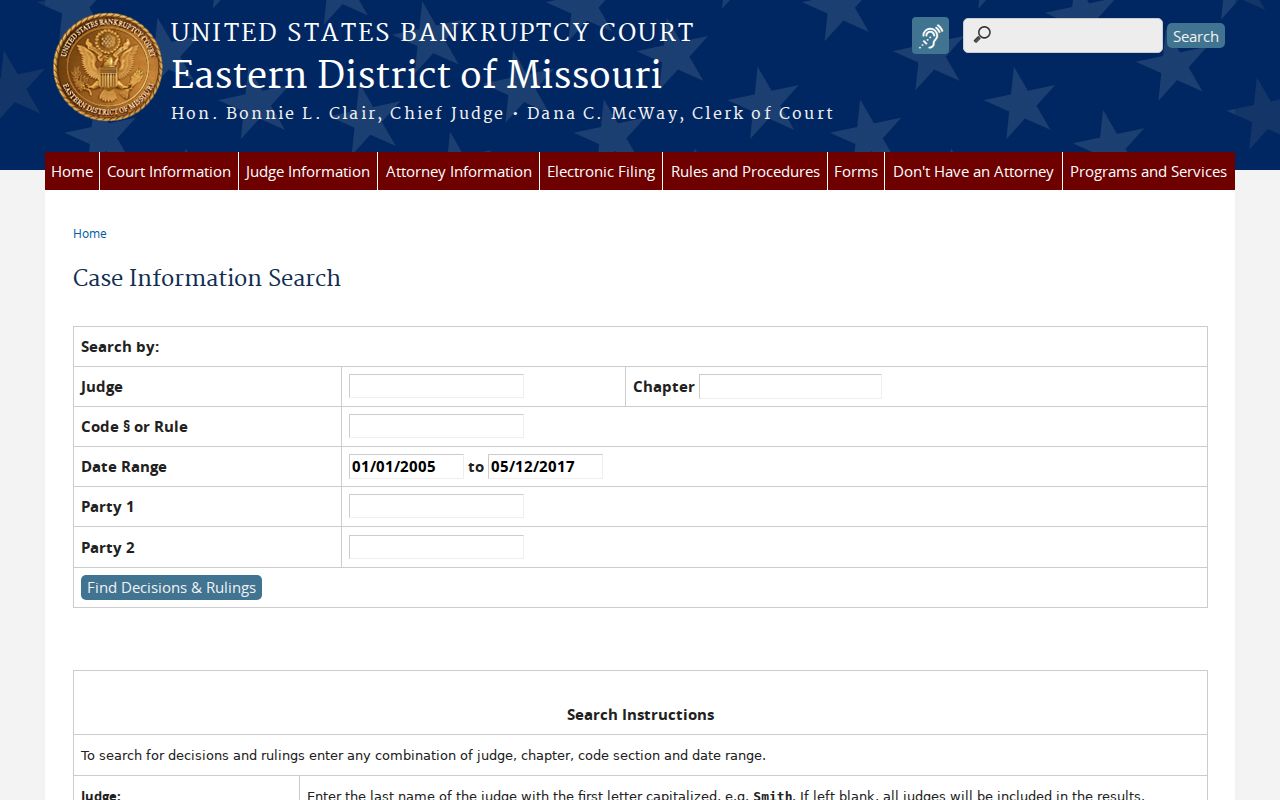Mineral Point court docket federal bankruptcy search boundary